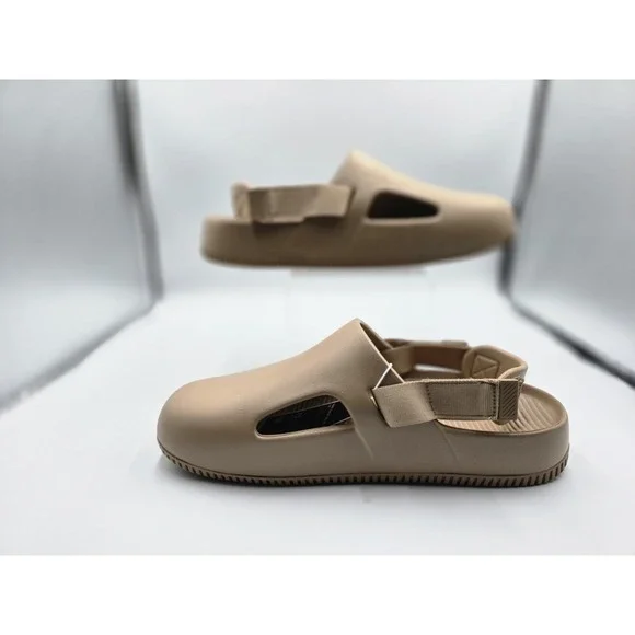 Nike Calm Mule Slide Clog Men US Size 11 Tan Hemp FD5130-200 Removable Strap New - Picture 2 of 8